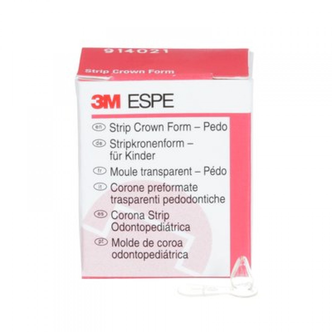 3M ESPE Unitek Transparent Pedo Strip Crowns – 5pcs/box – Dental Use
