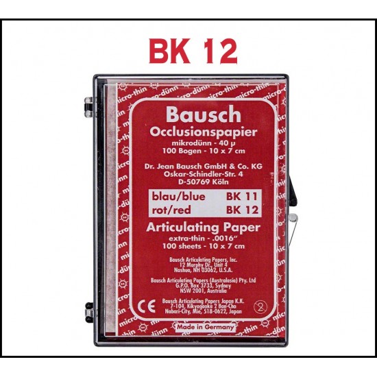 Articulating Paper 40 Microns 100 X 70 mm BK 12 BAUSCH Articulating Papers Rs.2,394.91