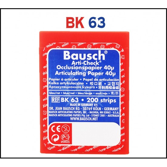 Articulating Paper 40 Microns Pre-Cut BK 63 BAUSCH Articulating Papers Rs.808.09
