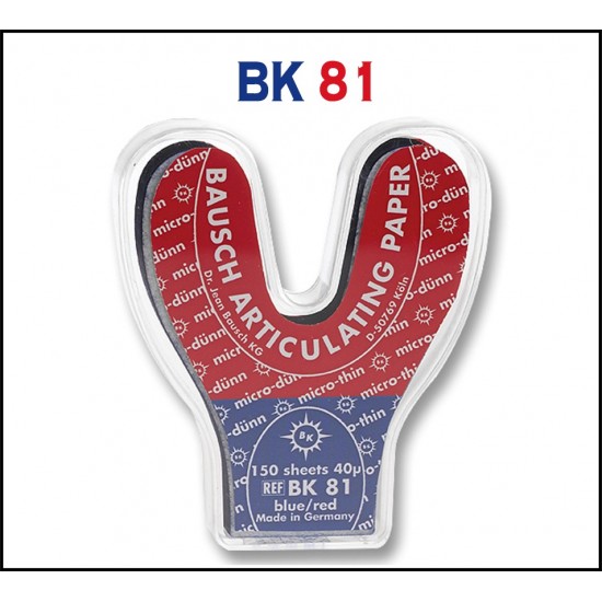 Articulating Paper Horseshoe 40 Microns BK 81 Articulating Paper Horseshoe 40 Microns BK 81 BAUSCH Articulating Papers Rs.2,900.21