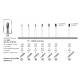 Dia Carbide Bur Flatfissure Big - Pack of 6 DFS Lab Carbide Burs Rs.1,098.21