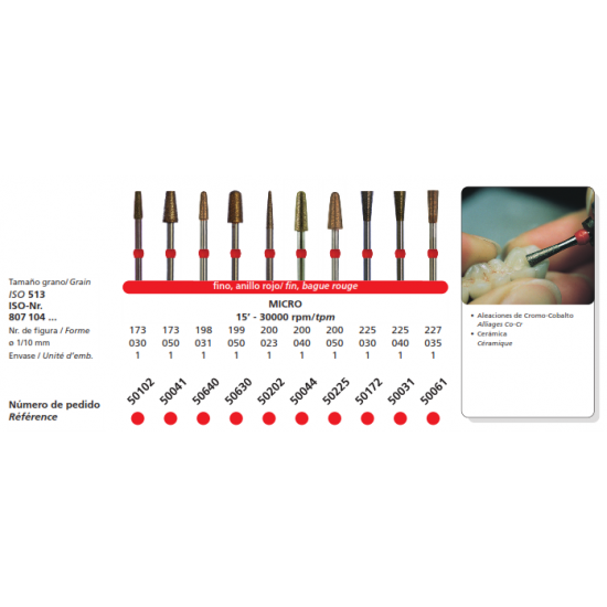 Sintered Diamond Micro - 50102 DFS Diamond Coated Burs Rs.1,741.07