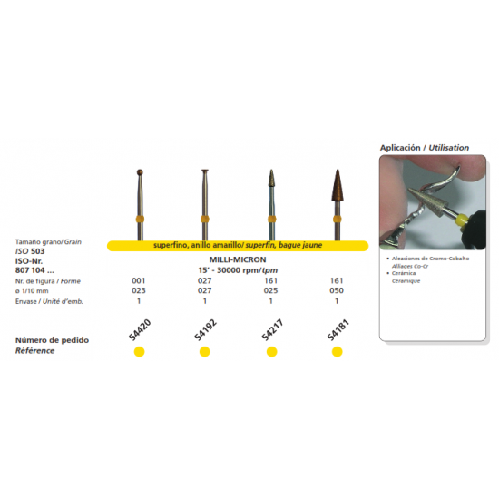 Sintered Diamond MILLI-MICRON - 54217 DFS Diamond Coated Burs Rs.1,510.71