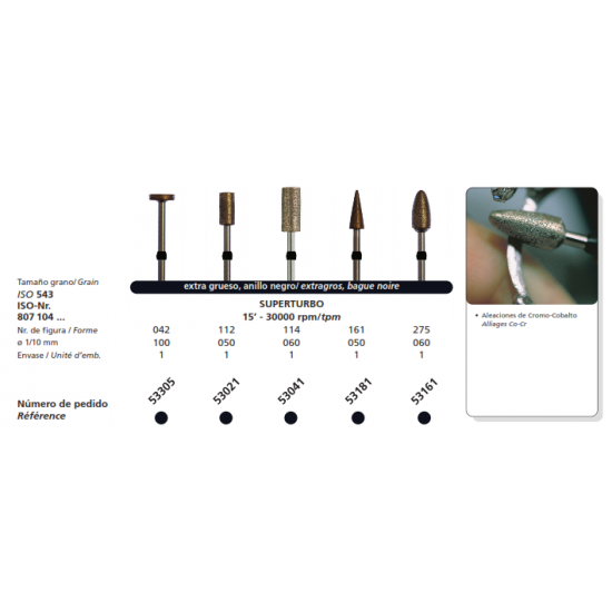 Sintered Diamond Super Turbo - 53021 DFS Diamond Coated Burs Rs.2,044.64