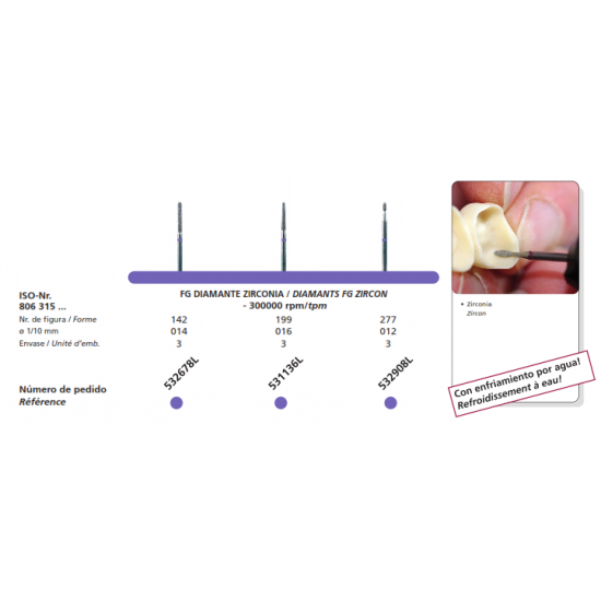 Zirconia Instrument - FG DIAMONDS 532908L DFS Zirconia Tools Rs.593.75