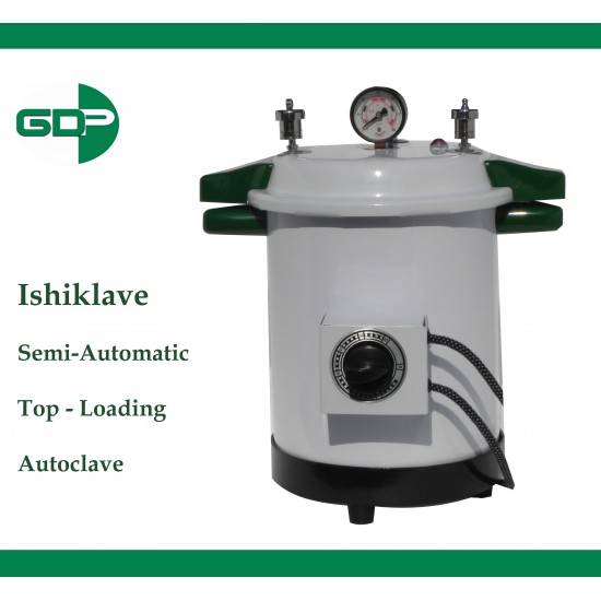 ISHICLAVE - Semi Automatic Autoclave With Timer Dibya GDP Autoclaves Rs.6,000.00