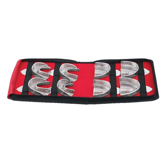 Impression Trays Dentulous Perforated Set of 8 in Pouch IMPTDP8 GDC Impression Trays Rs.3,428.57