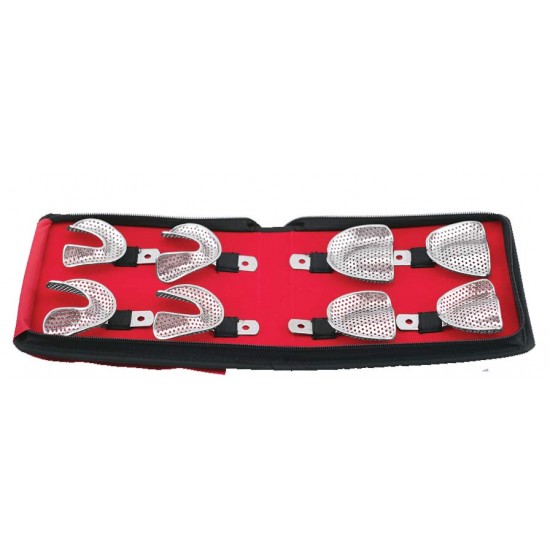 Impression Trays Edentulous Perforated Set of 8 IMPTEDP8 Impression Trays Edentulous Perforated Set of 8 IMPTEDP8 GDC Impression Trays Rs.3,428.57