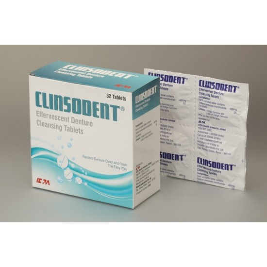 Clinsodent Denture Cleanser Tablets ICPA Denture Management Rs.76.27