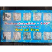 Plastic Impression Trays Autoclavable Set of 10