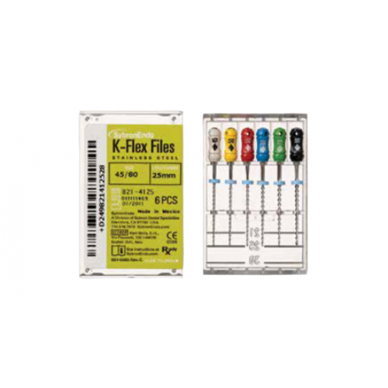 Kerr Sybron Endo Dental 21mm Stainless Steel K-files 6-file per box all