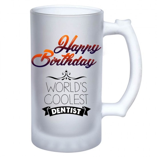 Birthday Dental Beer Frosted Mug for Gift Zahnsply Dental Beer Mugs Rs.401.78
