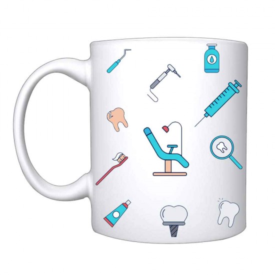 Dentist Abstract Coffee Mug Dentist Abstract Coffee Mug Zahnsply Dental Coffee Mugs Rs.178.57