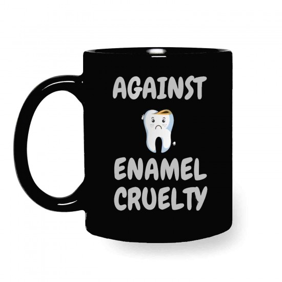 Enamel Cruelty Black Coffee Mug Enamel Cruelty Black Coffee Mug Zahnsply Dental Coffee Mugs Rs.223.21