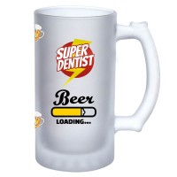 Super Dentist Dental Beer Frosted Mug for Gift