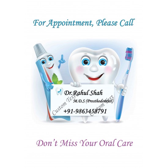 For Appointment Poster Plates Custom Zahnsply Dental Poster Plates Rs.223.21