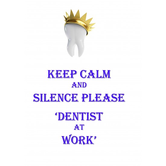Keep Calm and Silence Please Poster Plates Zahnsply Dental Poster Plates Rs.178.57