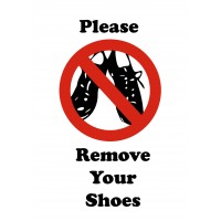 Remove Your Shoes Poster Plates