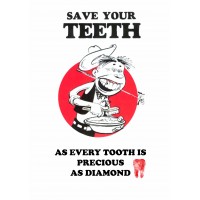 Save Your Teeth Poster Plates