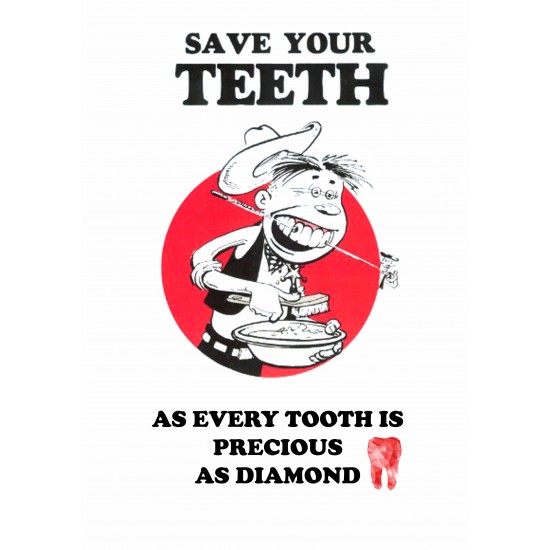 Save Your Teeth Poster Plates Zahnsply Dental Poster Plates Rs.178.57