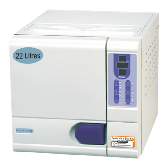 Class B FENG 22 Autoclave 22 Ltr RUNYES Autoclaves Rs.111,864.40